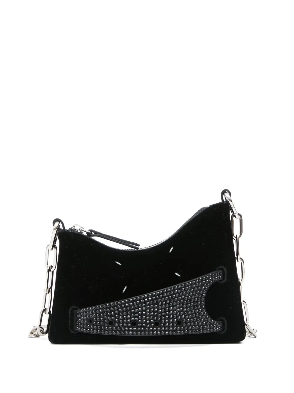 Maison Margiela Small Snatched Leather Shoulder Bag — Same as shown — Size One Size — Front View