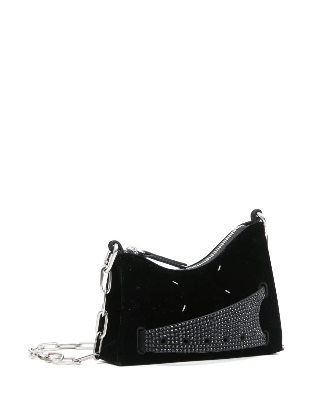 Maison Margiela Small Snatched Leather Shoulder Bag — Same as shown — Size One Size — Detail View