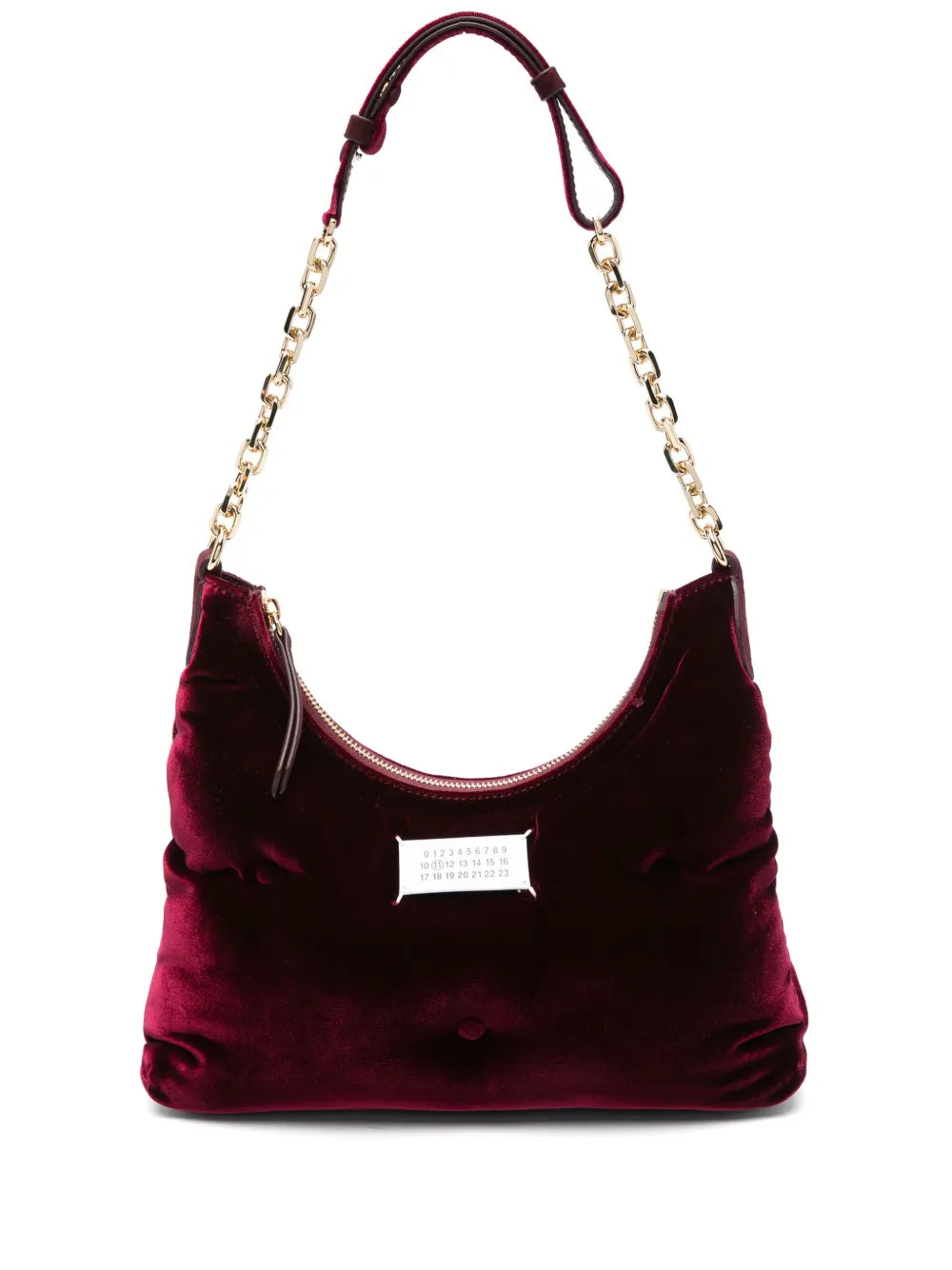 Maison Margiela Small Glam Slam Velvet Shoulder Bag — Same as shown — Size One Size — Front View