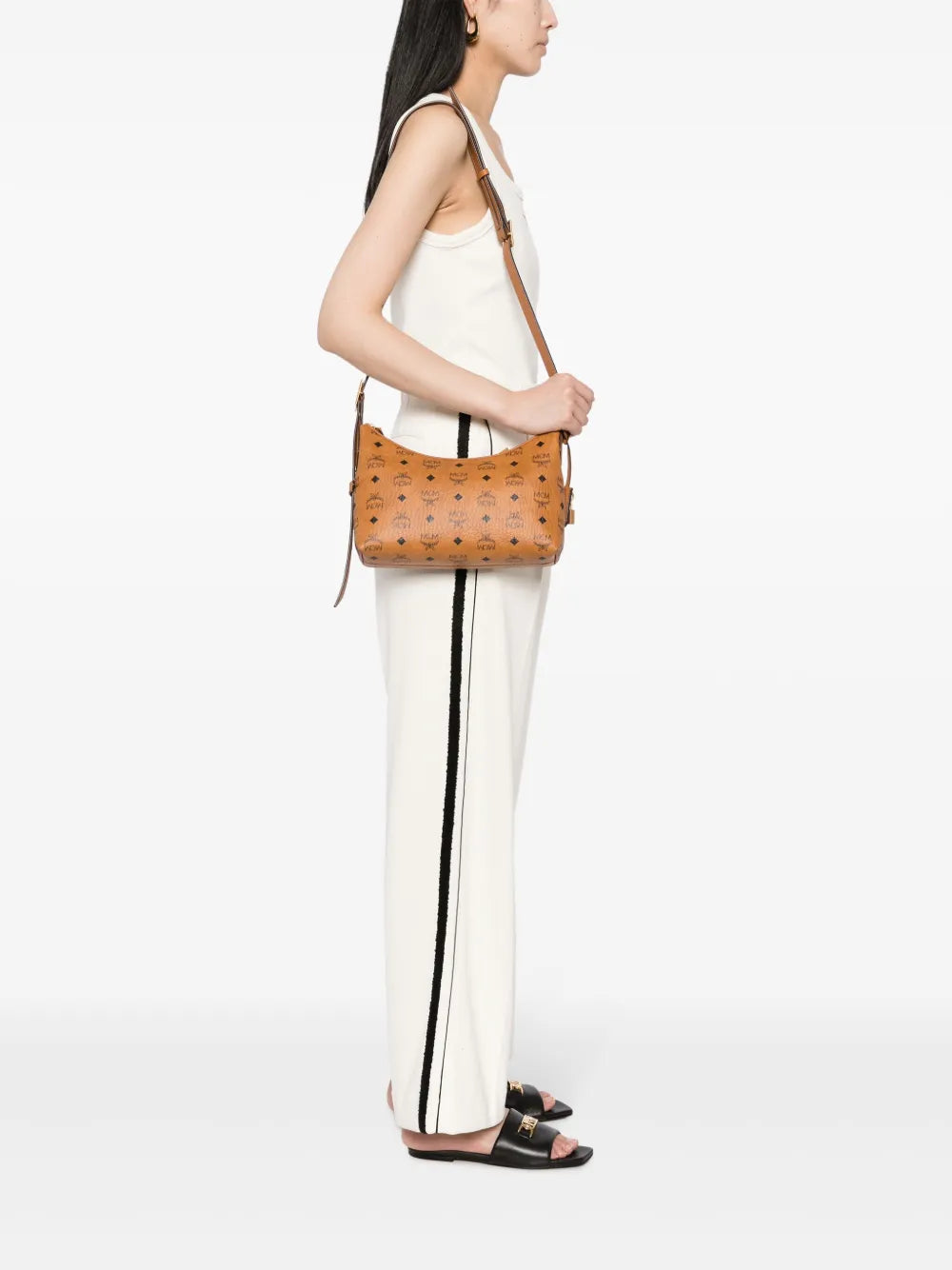 Mcm Small Aren Visetos Shoulder Bag — Same as shown — Size One Size — Side View