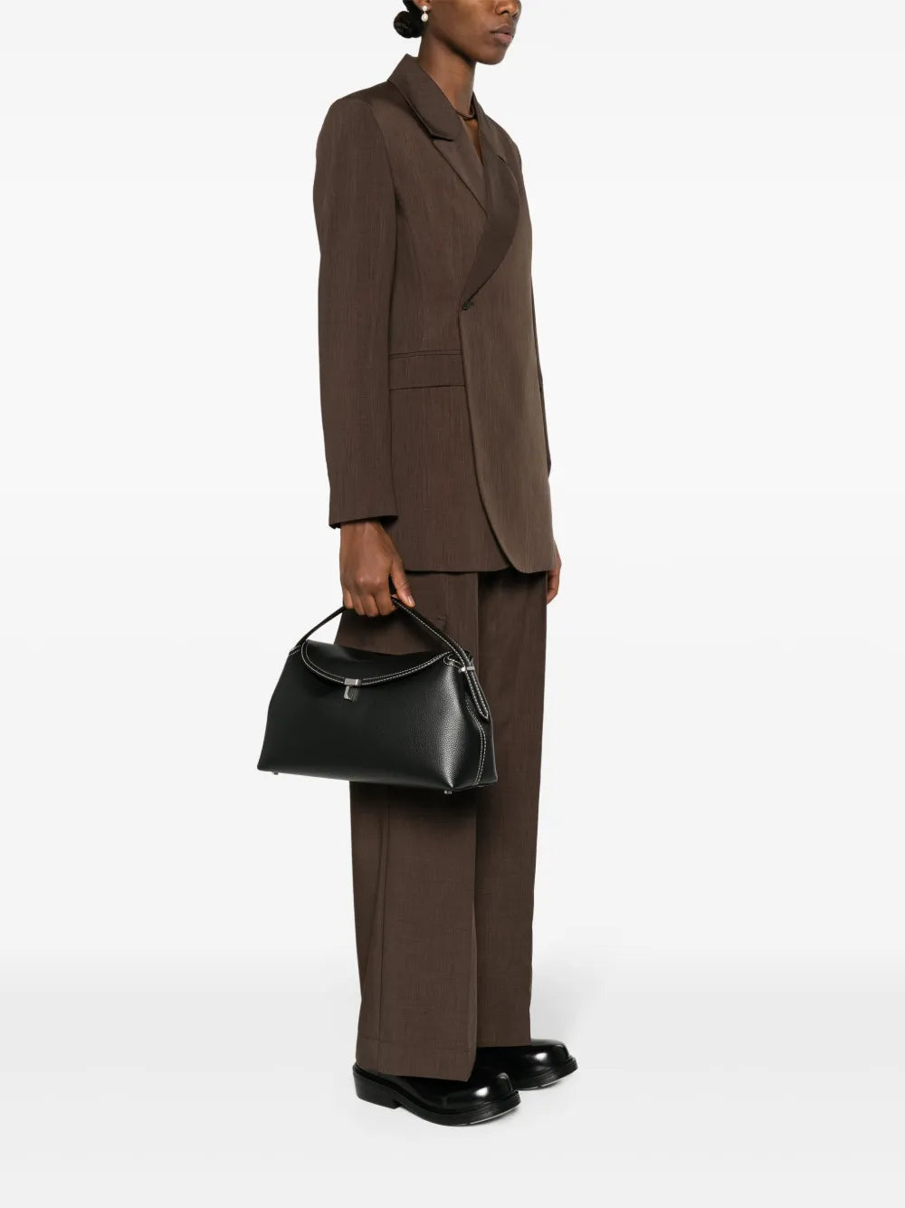 Toteme T Lock Leather Shoulder Bag — Same as shown — Size One Size — Side View
