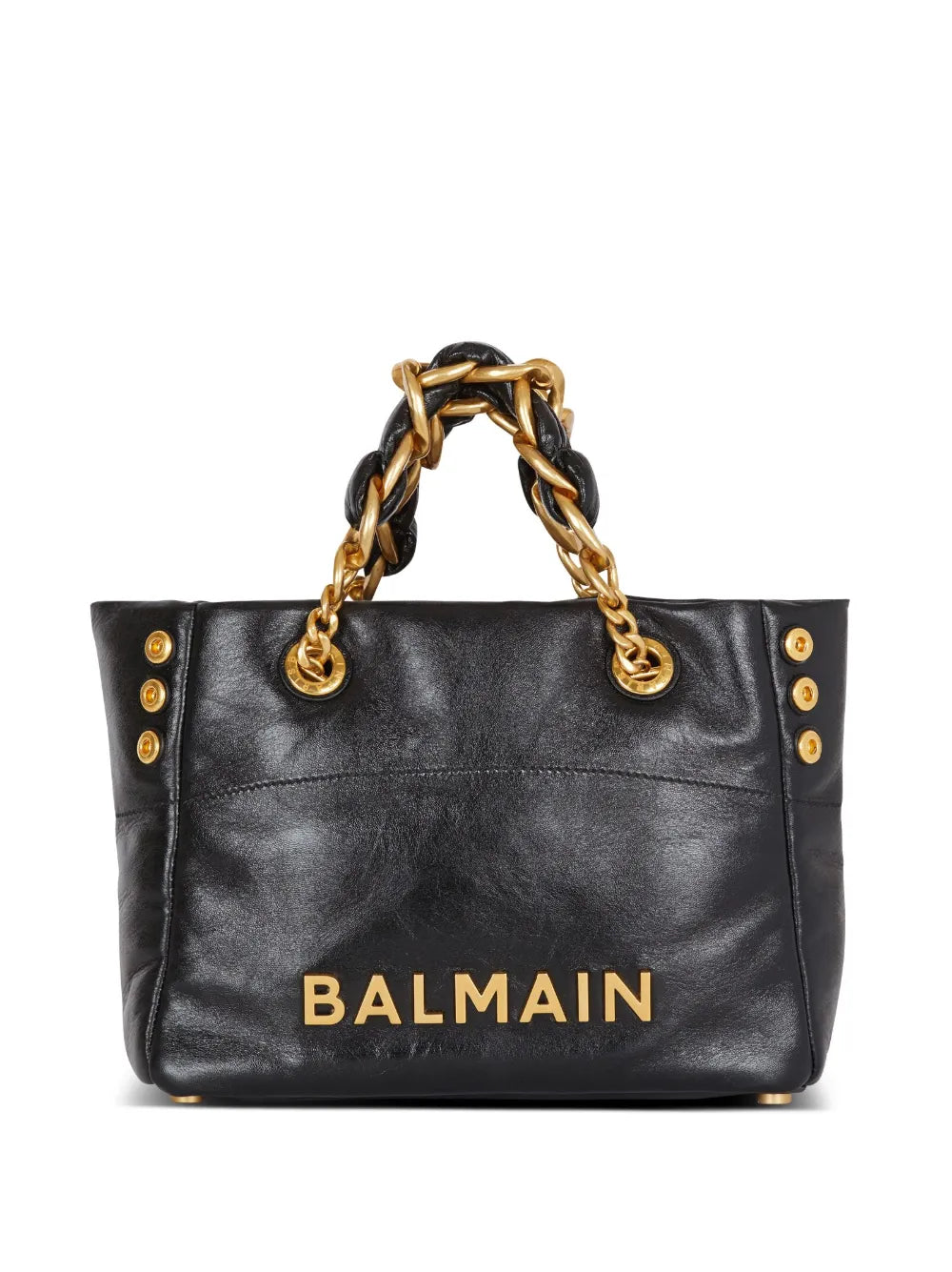 Balmain Small 1945 Soft Leather Tote Bag — Same as shown — Size One Size — Front View