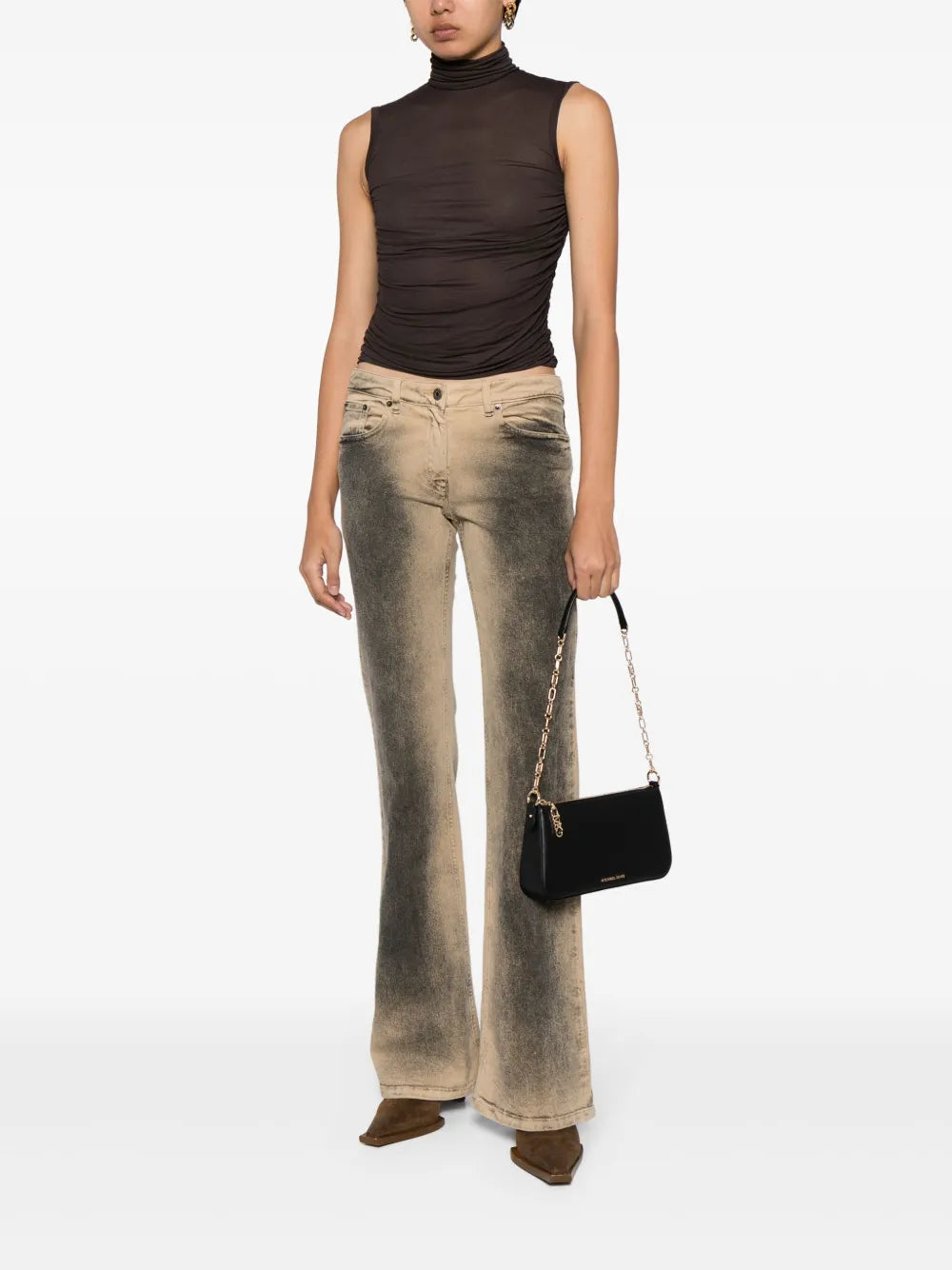 Michael Kors Medium Empire Leather Shoulder Bag — Same as shown — Size One Size — Side View