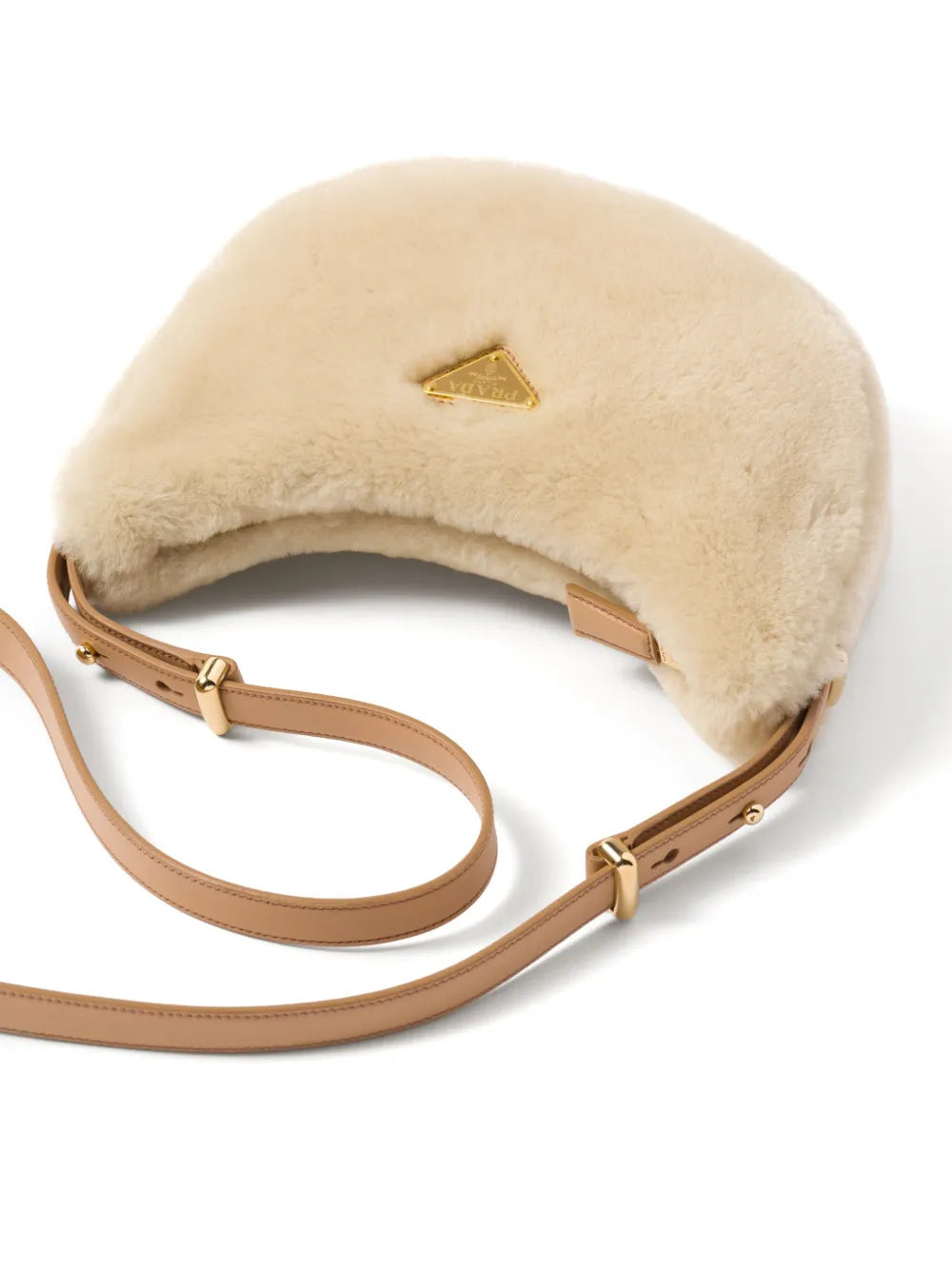 Prada Arque Shearling Shoulder Bag — Same as shown — Size One Size — Top View
