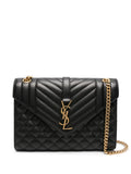 Saint Laurent Medium Envelope Leather Shoulder Bag — Same as shown — Size One Size — Front View