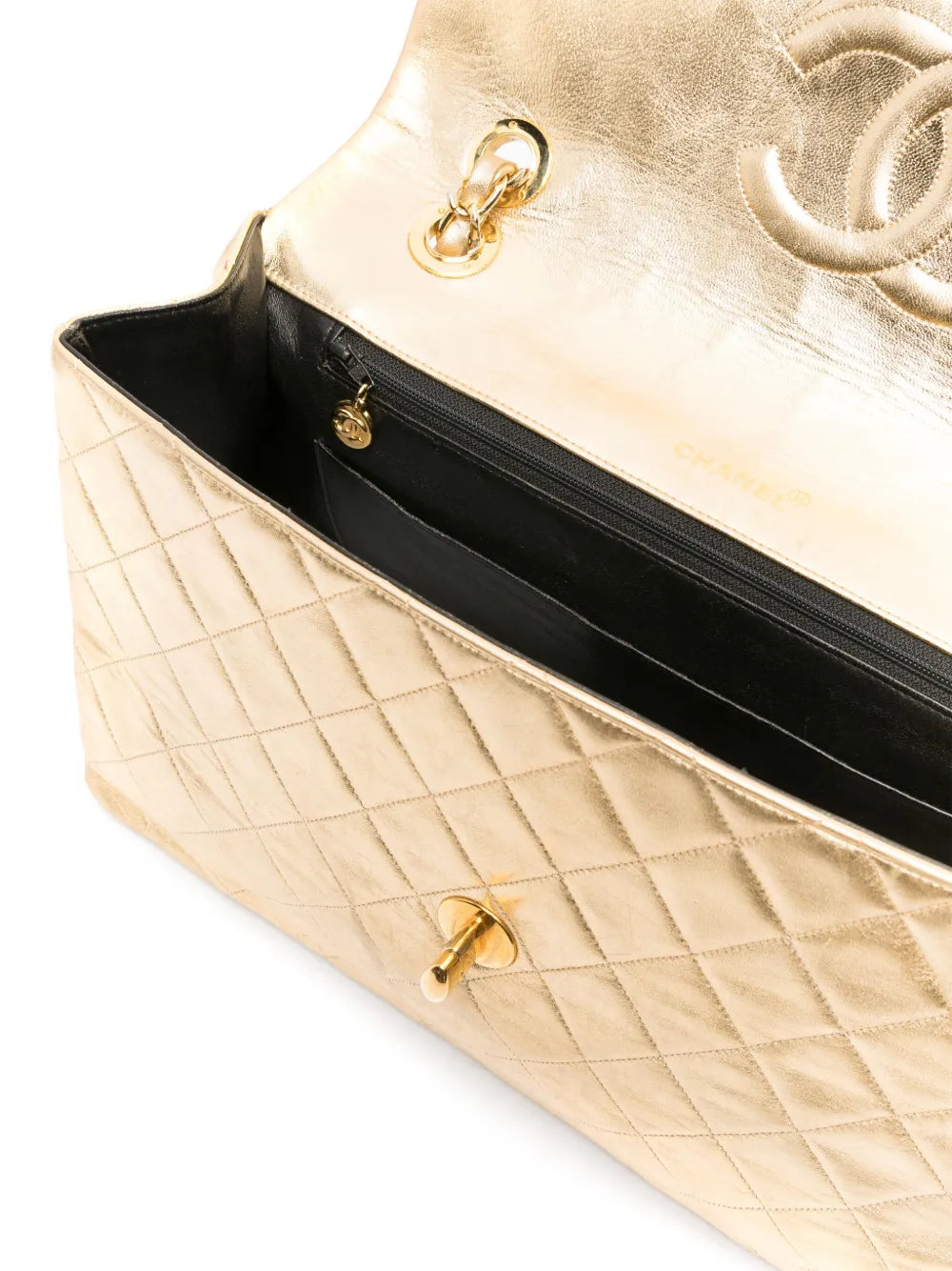 Chanel Pre Owned 1991 Jumbo Classic Flap Shoulder Bag — Same as shown — Size One Size — Detail View
