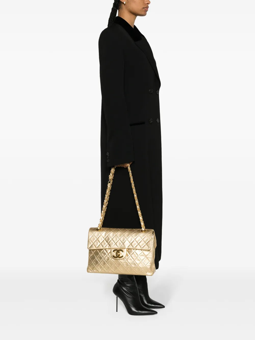 Chanel Pre Owned 1991 Jumbo Classic Flap Shoulder Bag — Same as shown — Size One Size — Side View