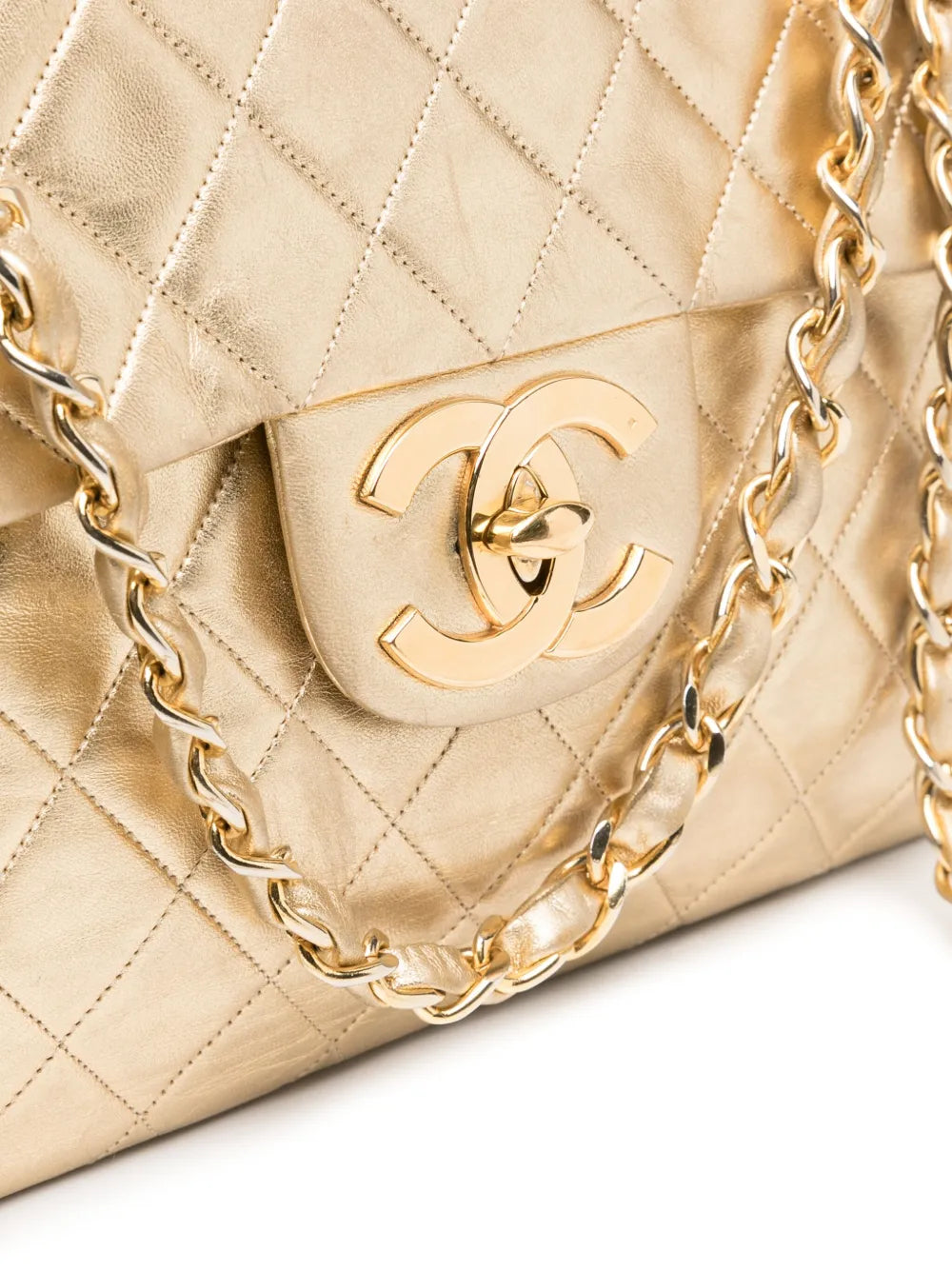 Chanel Pre Owned 1991 Jumbo Classic Flap Shoulder Bag — Same as shown — Size One Size — Top View