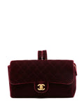 Chanel Pre Owned 1994 1996 Classic Flap Velvet Shoulder Bag — Same as shown — Size One Size — Front View