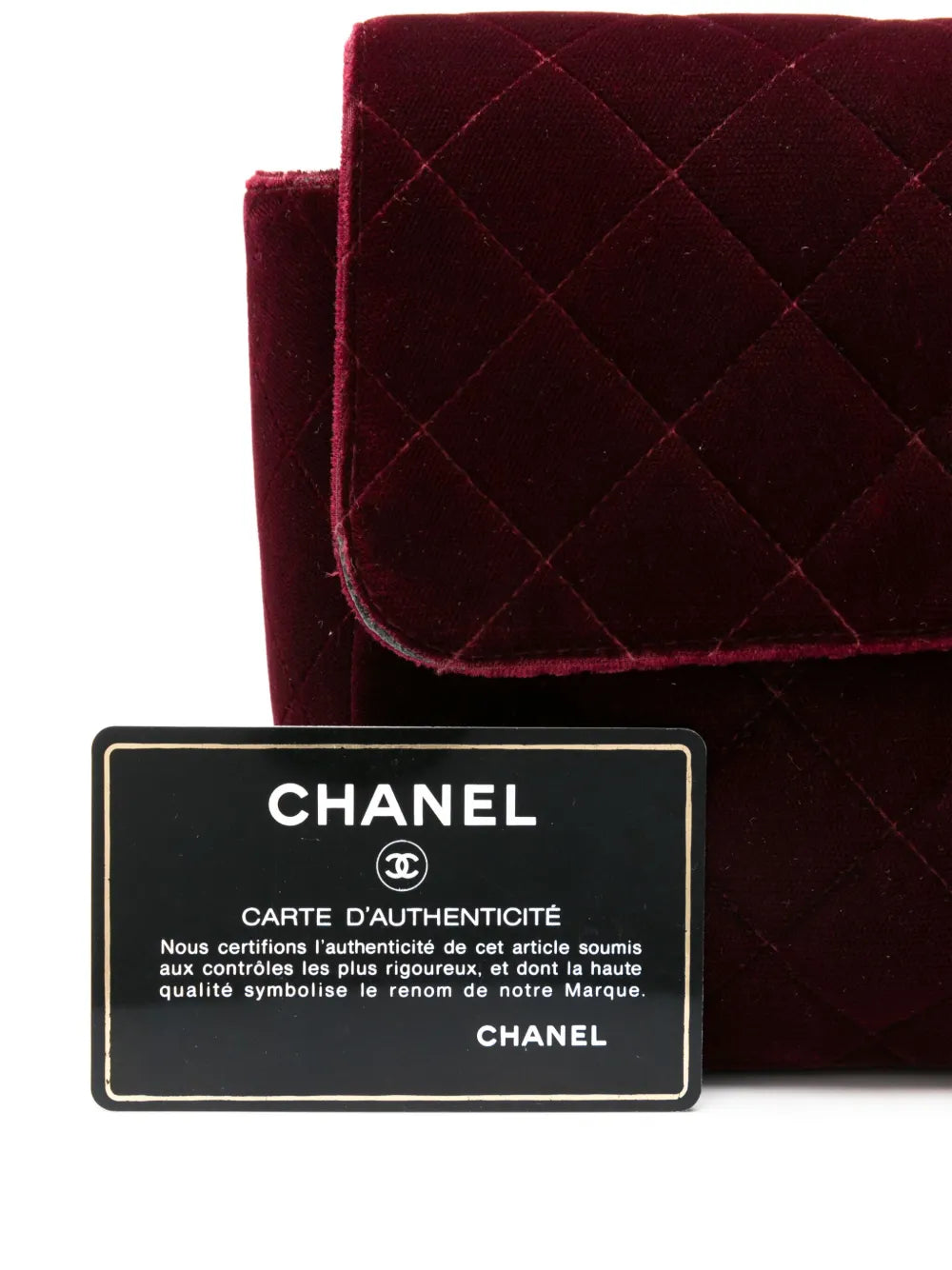 Chanel Pre Owned 1994 1996 Classic Flap Velvet Shoulder Bag — Same as shown — Size One Size — Lifestyle View