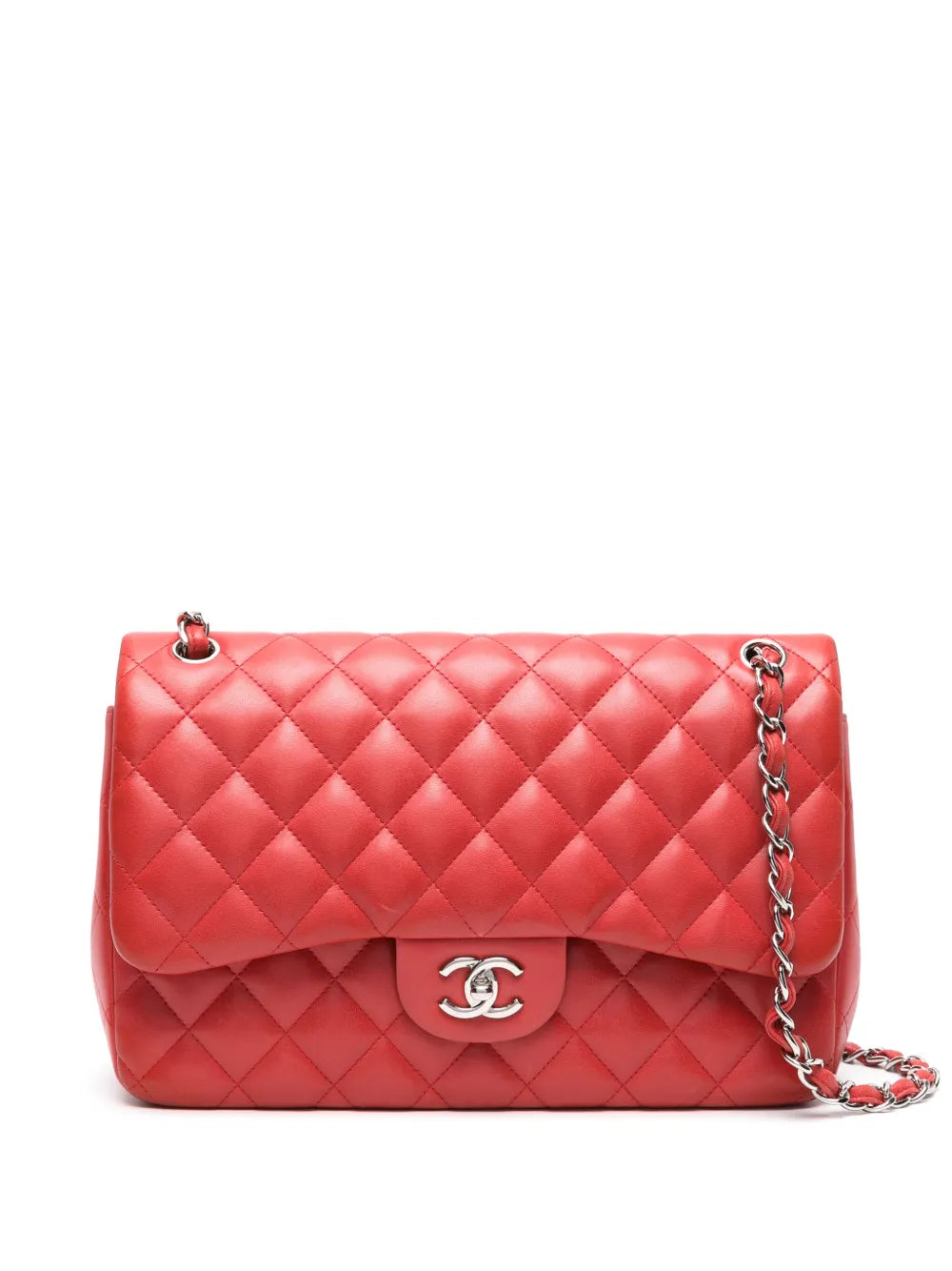 Chanel Pre Owned 2013 2014 Double Flap Jumbo Shoulder Bag — Same as shown — Size One Size — Front View