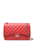 Chanel Pre Owned 2013 2014 Double Flap Jumbo Shoulder Bag — Same as shown — Size One Size — Front View