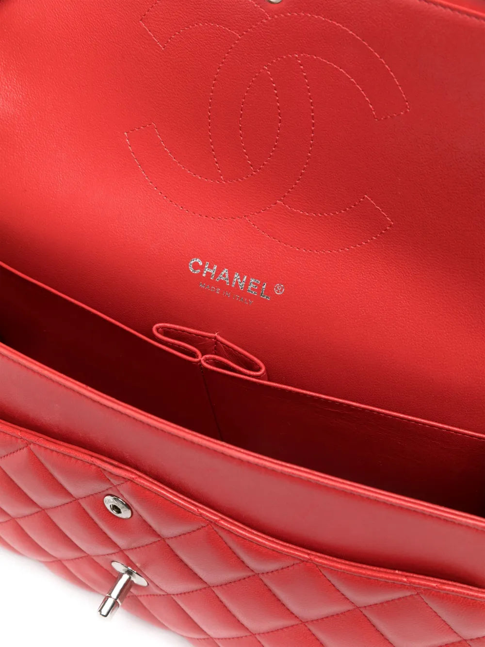 Chanel Pre Owned 2013 2014 Double Flap Jumbo Shoulder Bag — Same as shown — Size One Size — Detail View