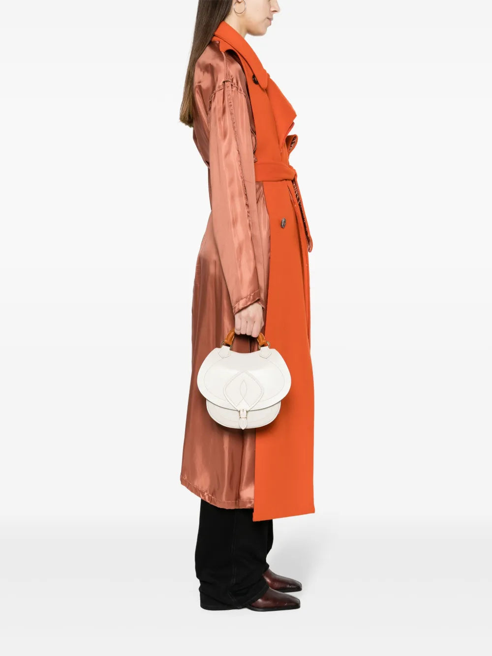Maison Margiela Small Slide Leather Shoulder Bag — Same as shown — Size One Size — Side View