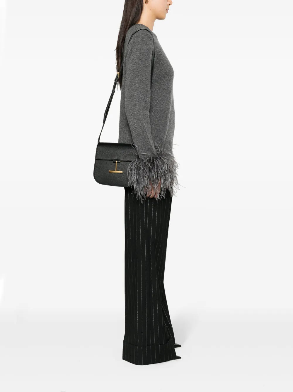 Tom Ford Hanging T Hardware Leather Bag — Same as shown — Size One Size — Side View