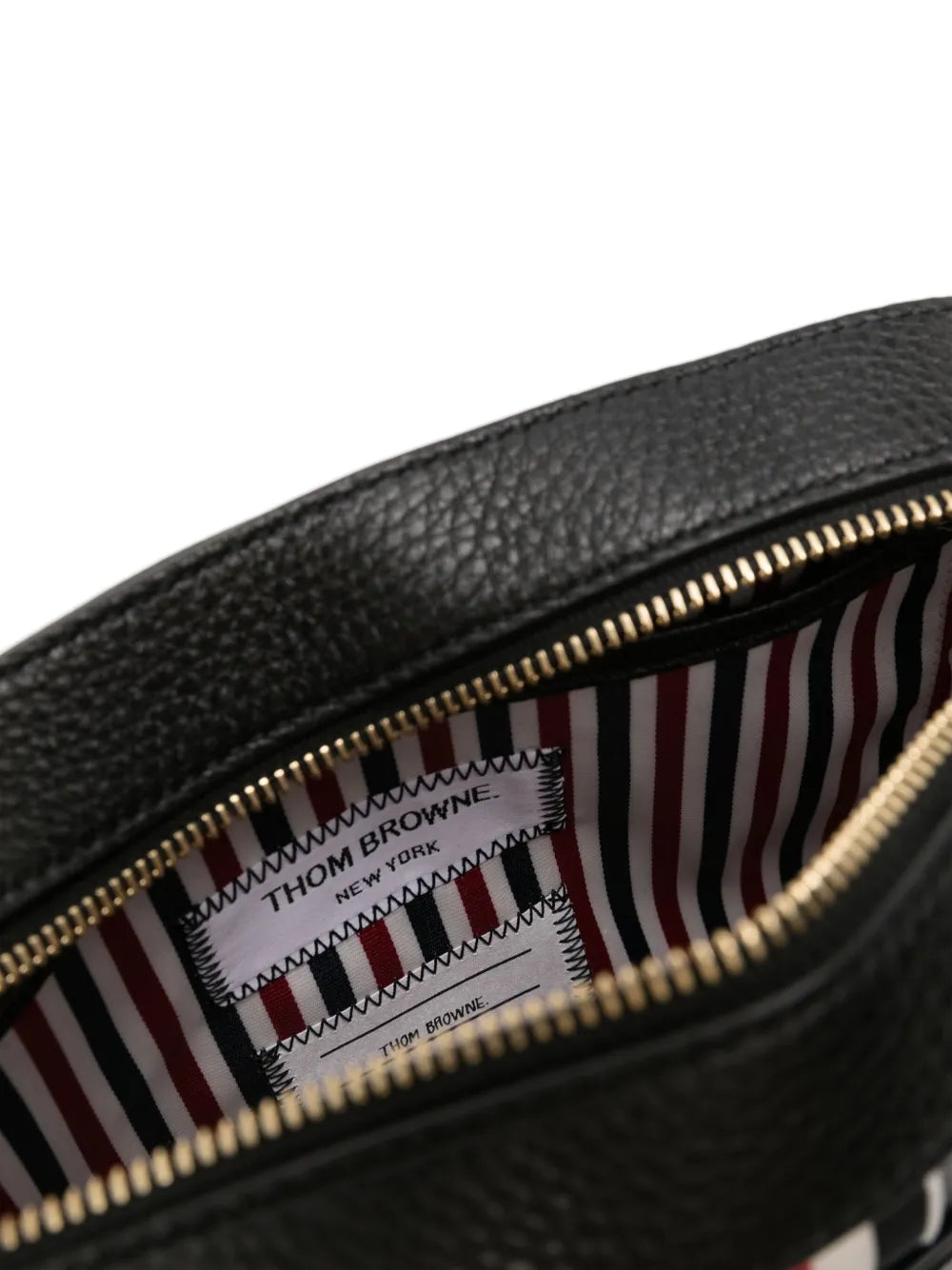 Thom Browne 4 Bar Patch Leather Camera Bag — Same as shown — Size One Size — Top View