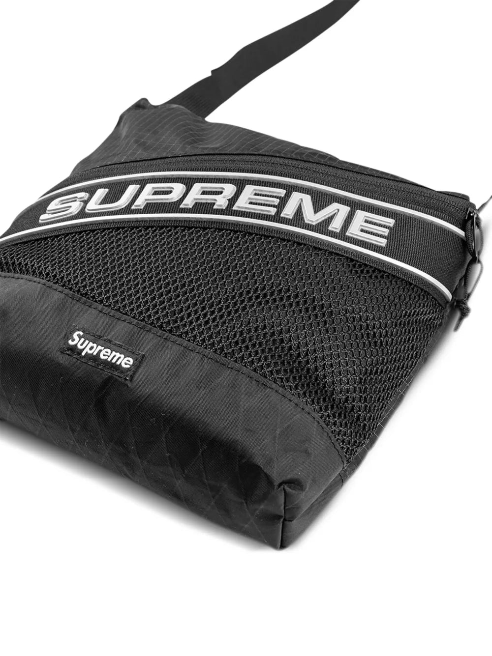 Supreme Logo Black Shoulder Bag — Same as shown — Size One Size — Back View
