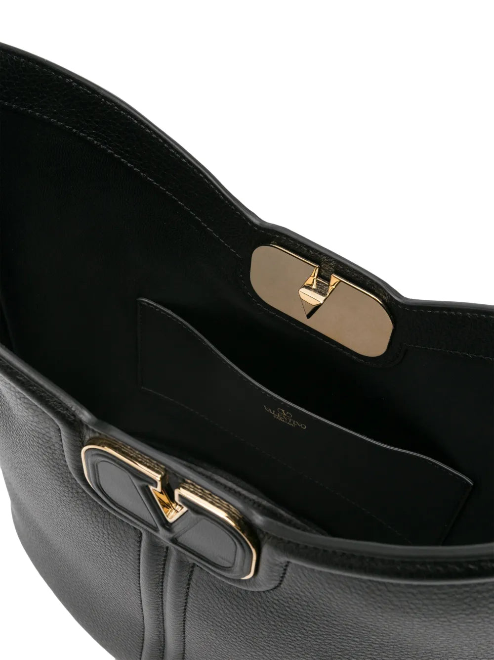 Valentino Garavani Vlogo Leather Shoulder Bag — Same as shown — Size One Size — Detail View