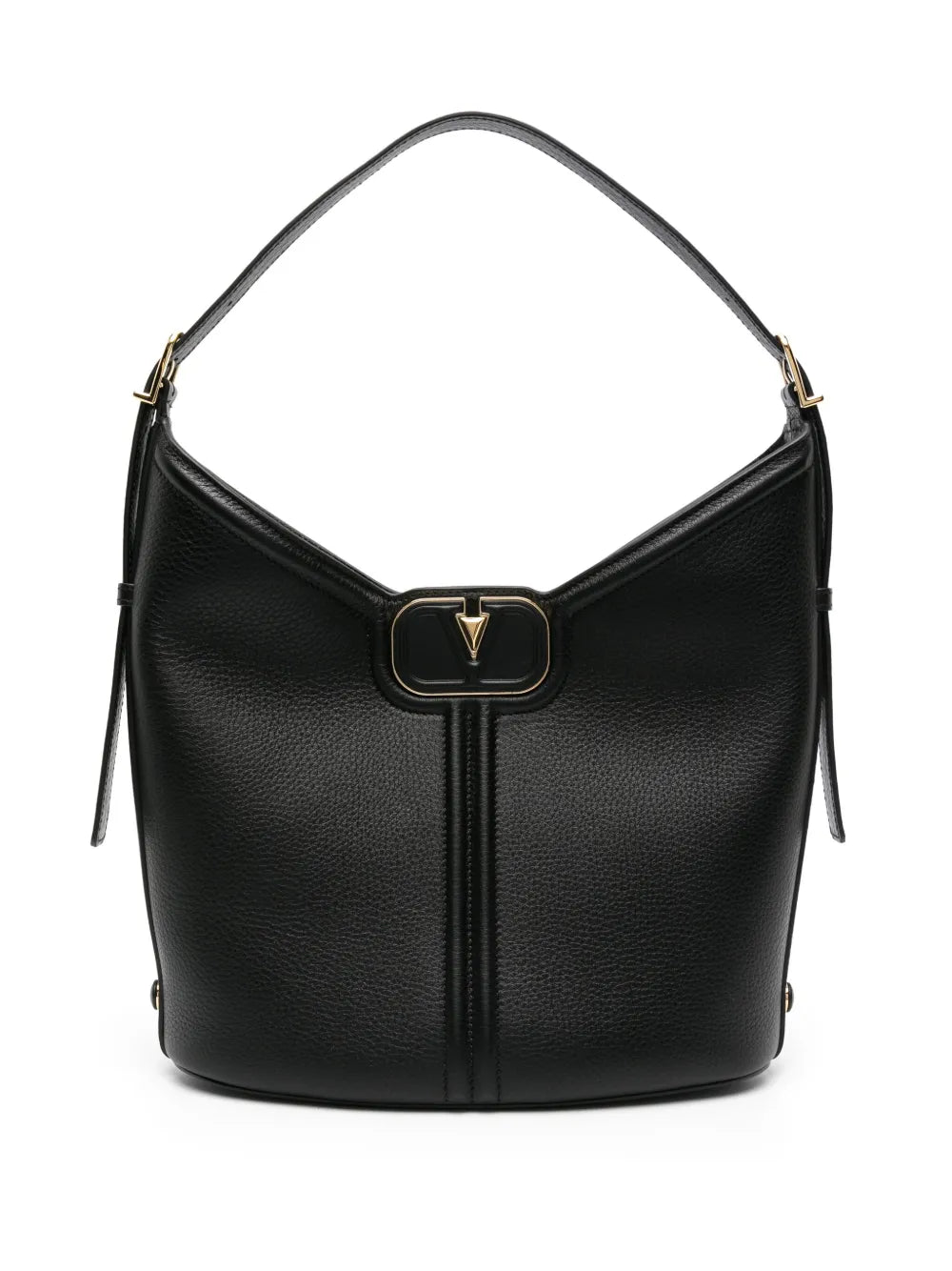 Valentino Garavani Vlogo Leather Shoulder Bag — Same as shown — Size One Size — Front View