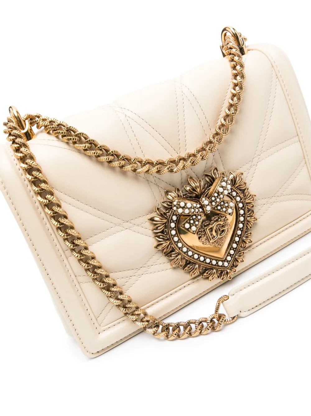 Dolce Gabbana Medium Devotion Quilted Shoulder Bag — Same as shown — Size One Size — Back View