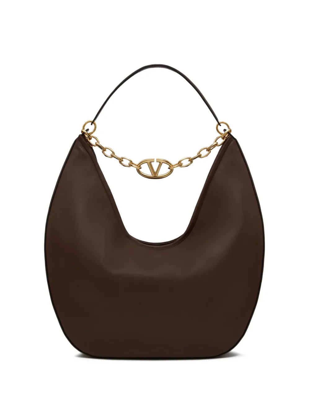 Valentino Garavani Maxi Vlogo Moon Hobo Bag — Same as shown — Size One Size — Front View