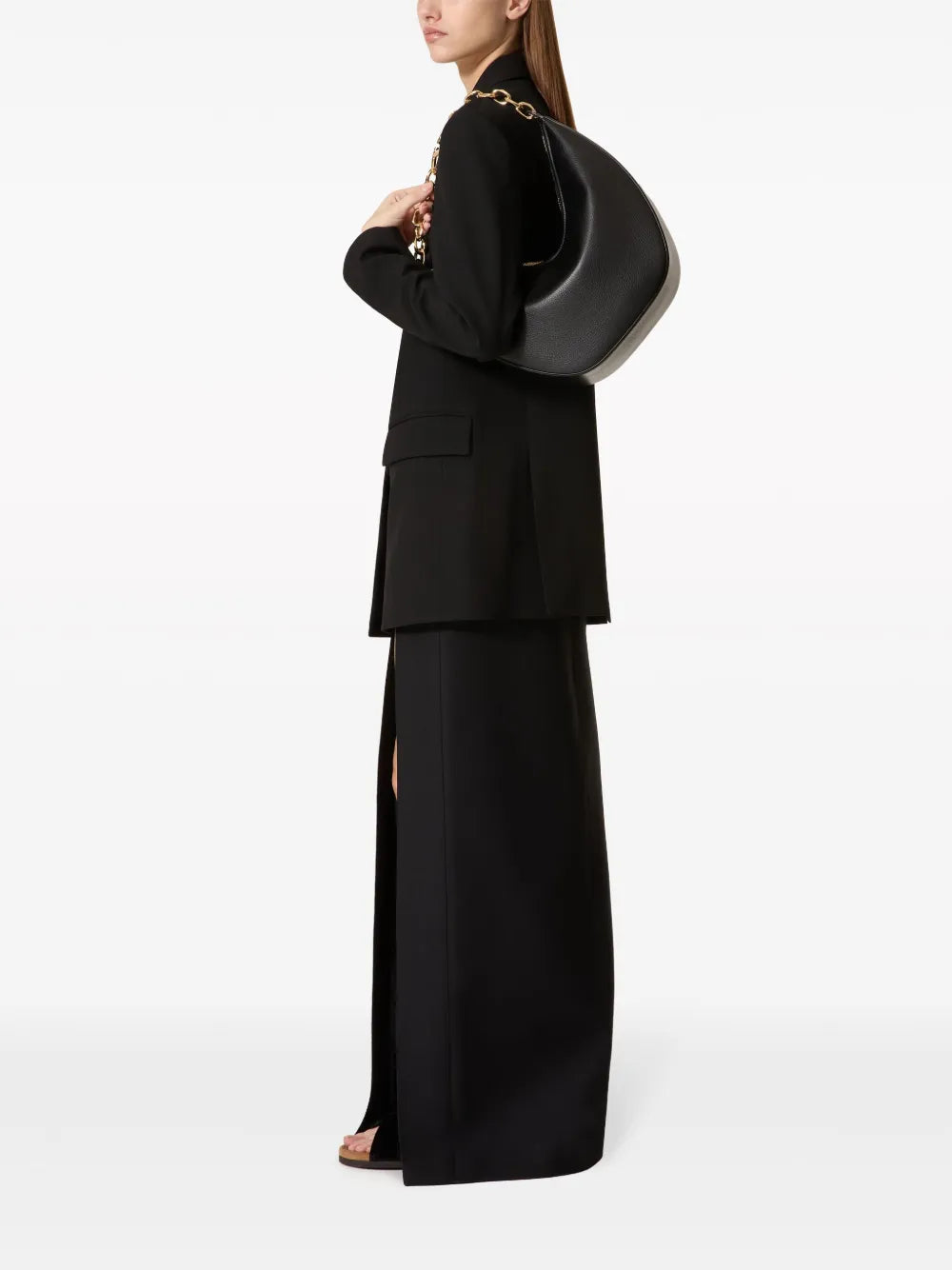 Valentino Garavani Medium Vlogo Moon Shoulder Bag — Same as shown — Size One Size — Side View