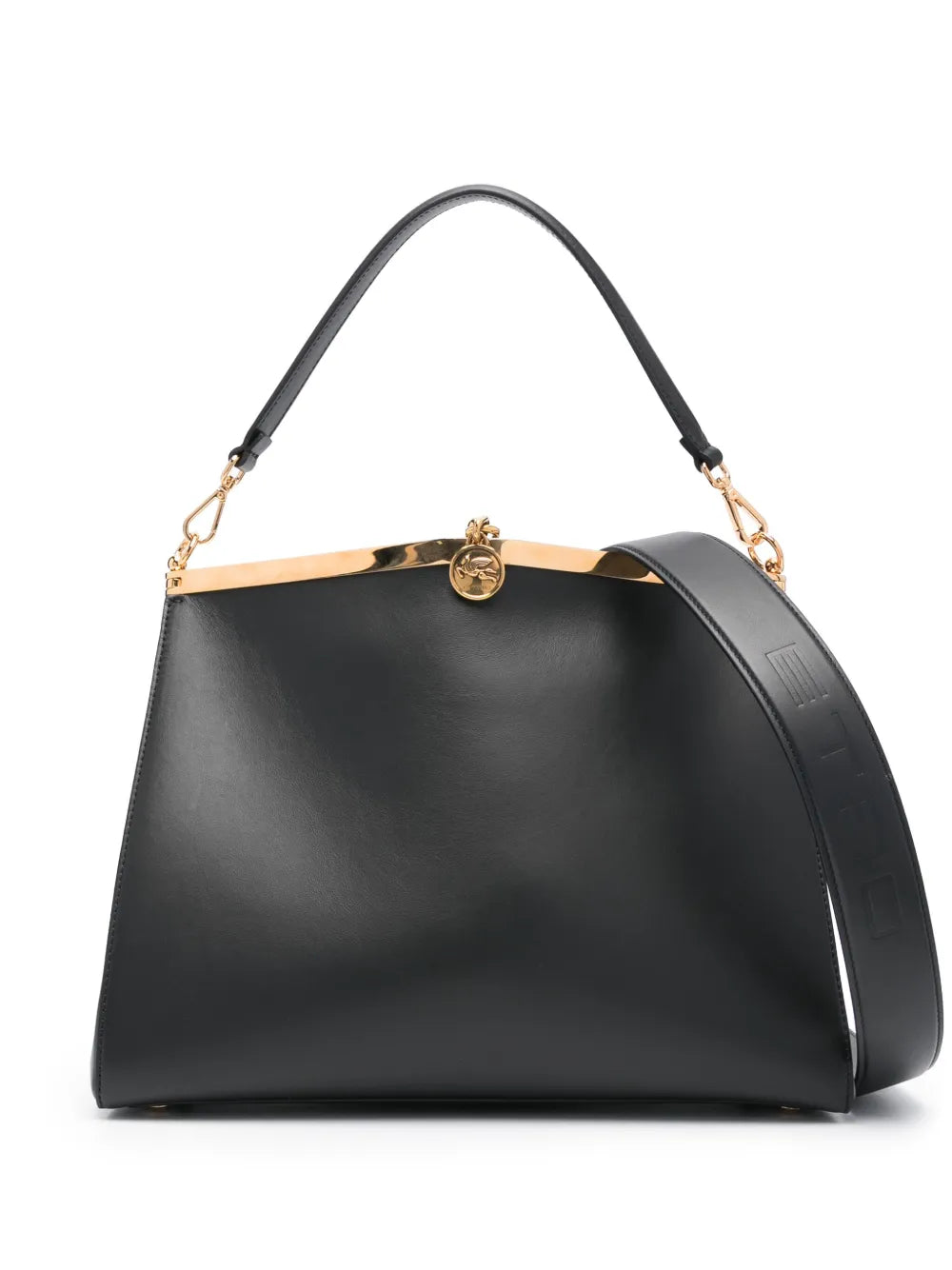 Etro Large Vela Leather Shoulder Bag — Same as shown — Size One Size — Front View