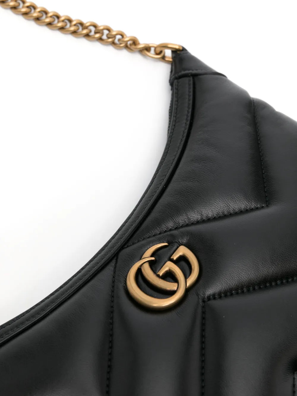 Gucci Small Marmont Leather Shoulder Bag — Same as shown — Size One Size — Top View