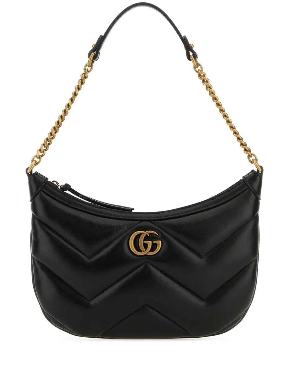 Gucci Small Marmont Leather Shoulder Bag — Same as shown — Size One Size — Front View