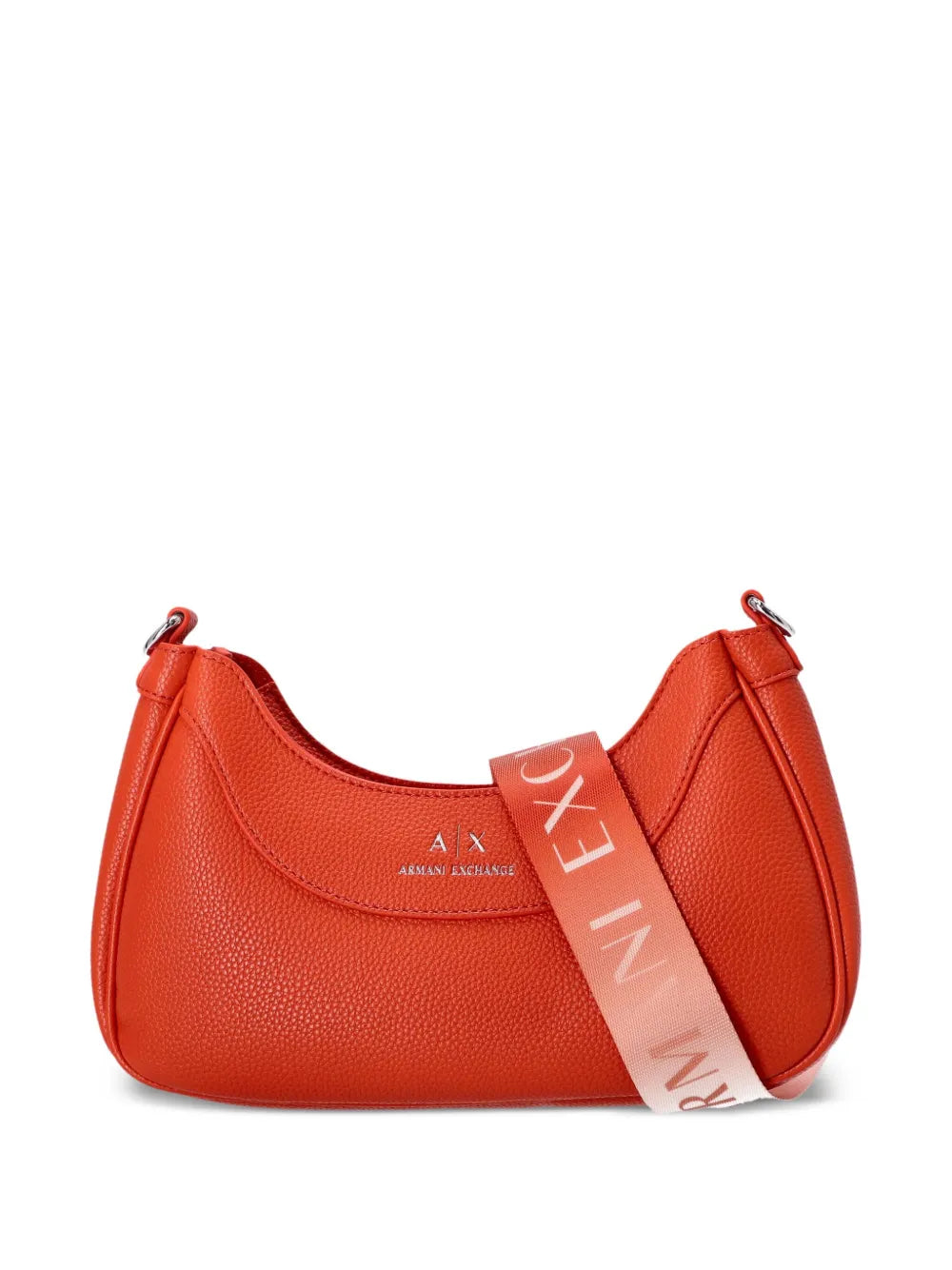 Armani Exchange Debossed Logo Leather Shoulder Bag — Same as shown — Size One Size — Front View