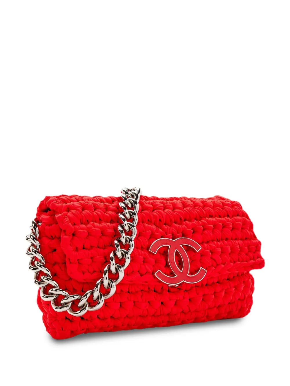 Chanel Pre Owned 2014 Cruise Crochet Flap Shoulder Bag — Same as shown — Size One Size — Back View