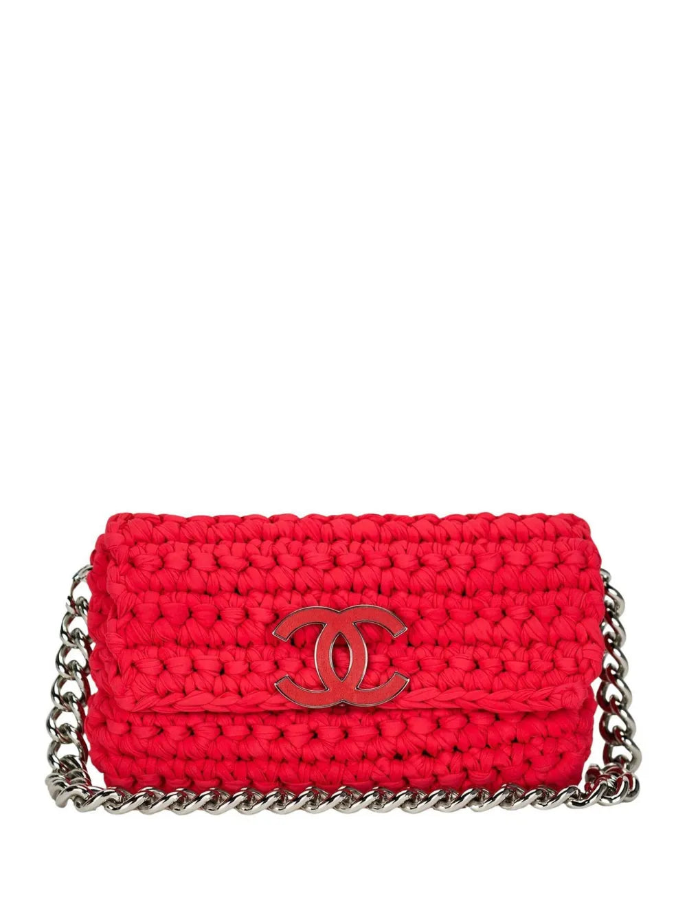 Chanel Pre Owned 2014 Cruise Crochet Flap Shoulder Bag — Same as shown — Size One Size — Front View