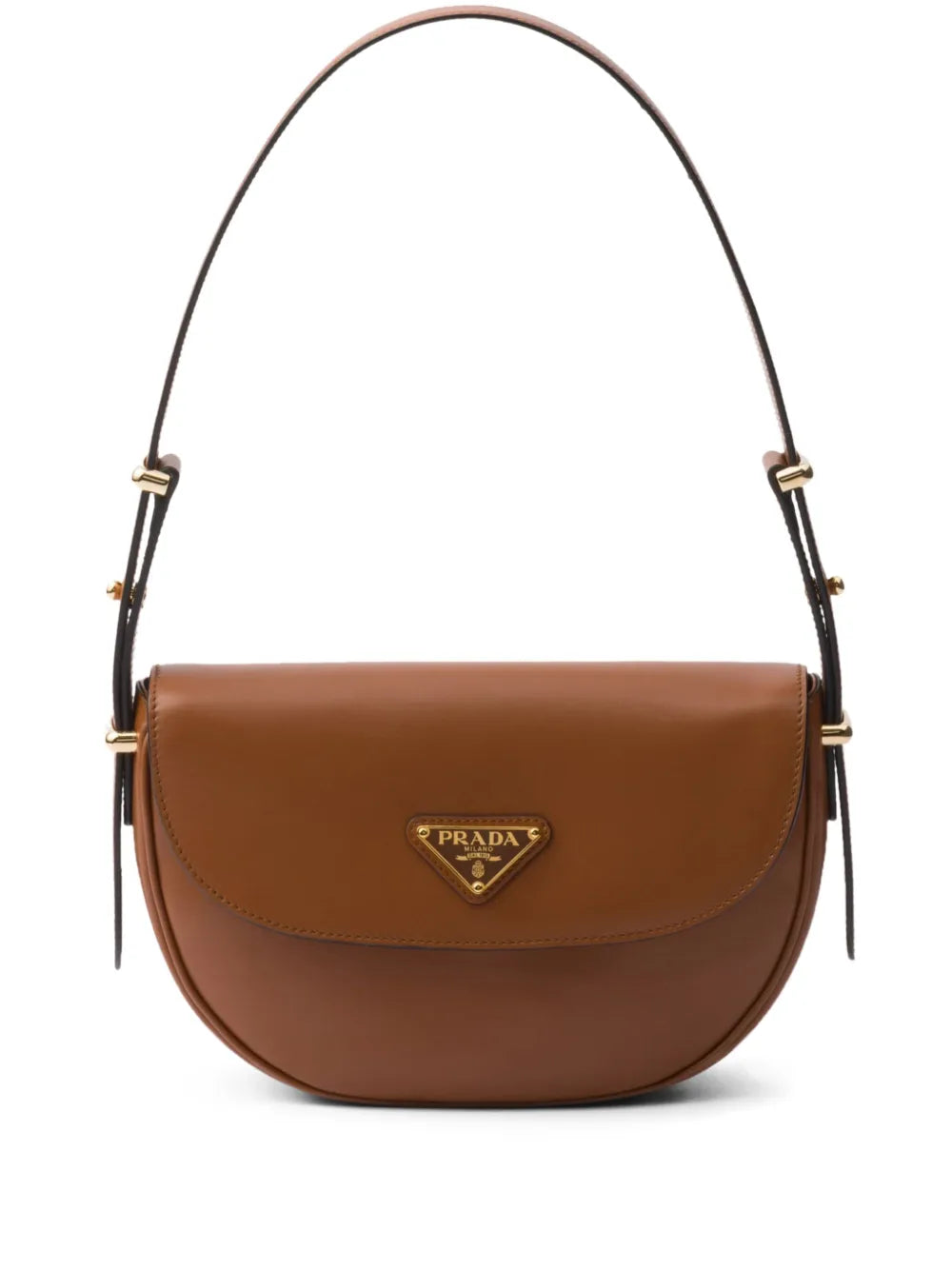 Prada Arque Leather Shoulder Bag — Same as shown — Size One Size — Front View