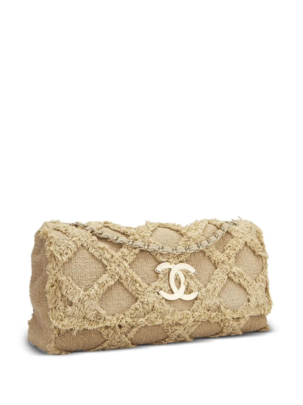 Chanel Pre Owned 2009 Large Crochet Flap Shoulder Bag — Same as shown — Size One Size — Back View