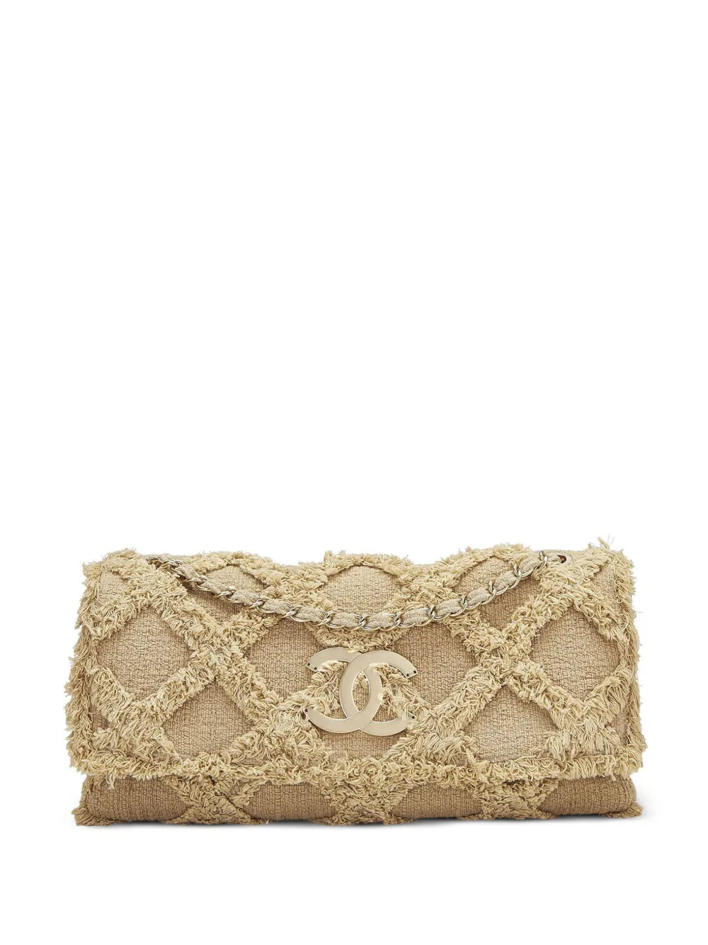 Chanel Pre Owned 2009 Large Crochet Flap Shoulder Bag — Same as shown — Size One Size — Front View