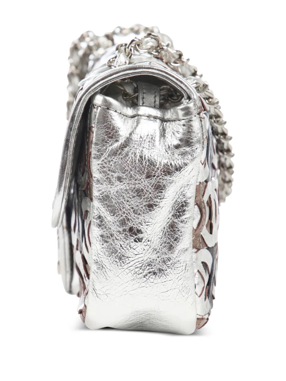 Chanel Pre Owned Classic Flap Metallic Shoulder Bag — Same as shown — Size One Size — Top View