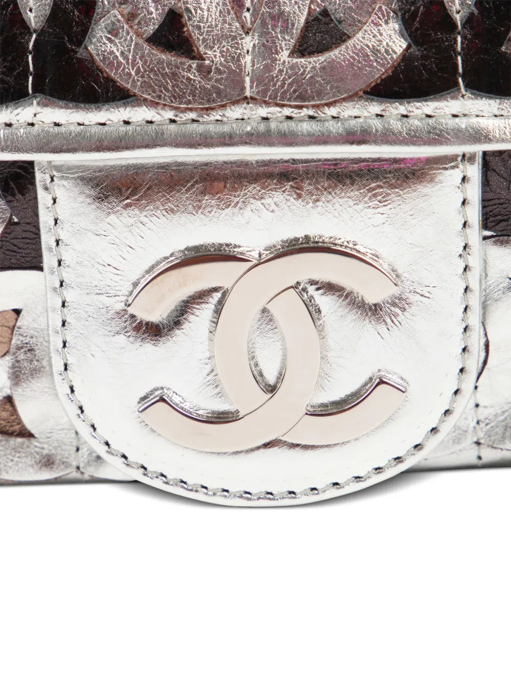 Chanel Pre Owned Classic Flap Metallic Shoulder Bag — Same as shown — Size One Size — Lifestyle View
