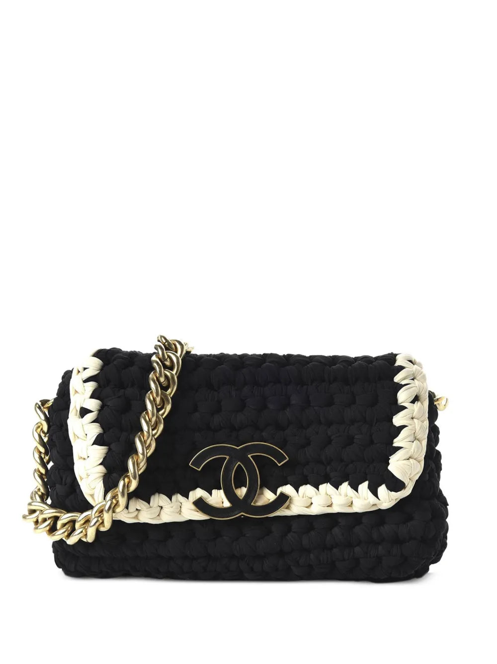 Chanel Pre Owned Medium Crochet Flap Shoulder Bag — Same as shown — Size One Size — Front View