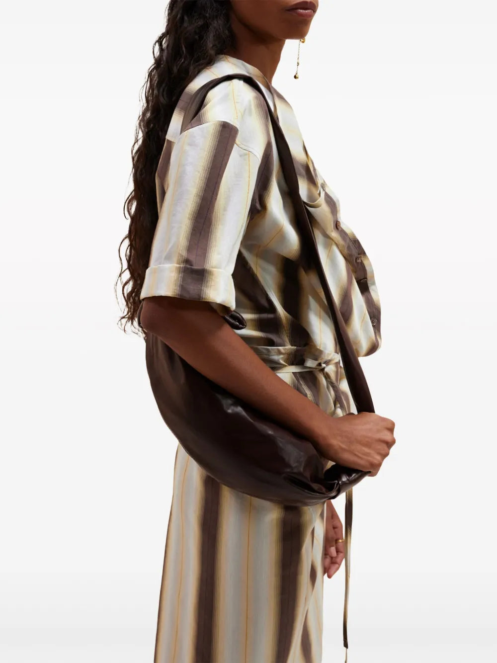 Lemaire Small Soft Croissant Shoulder Bag — Same as shown — Size One Size — Side View