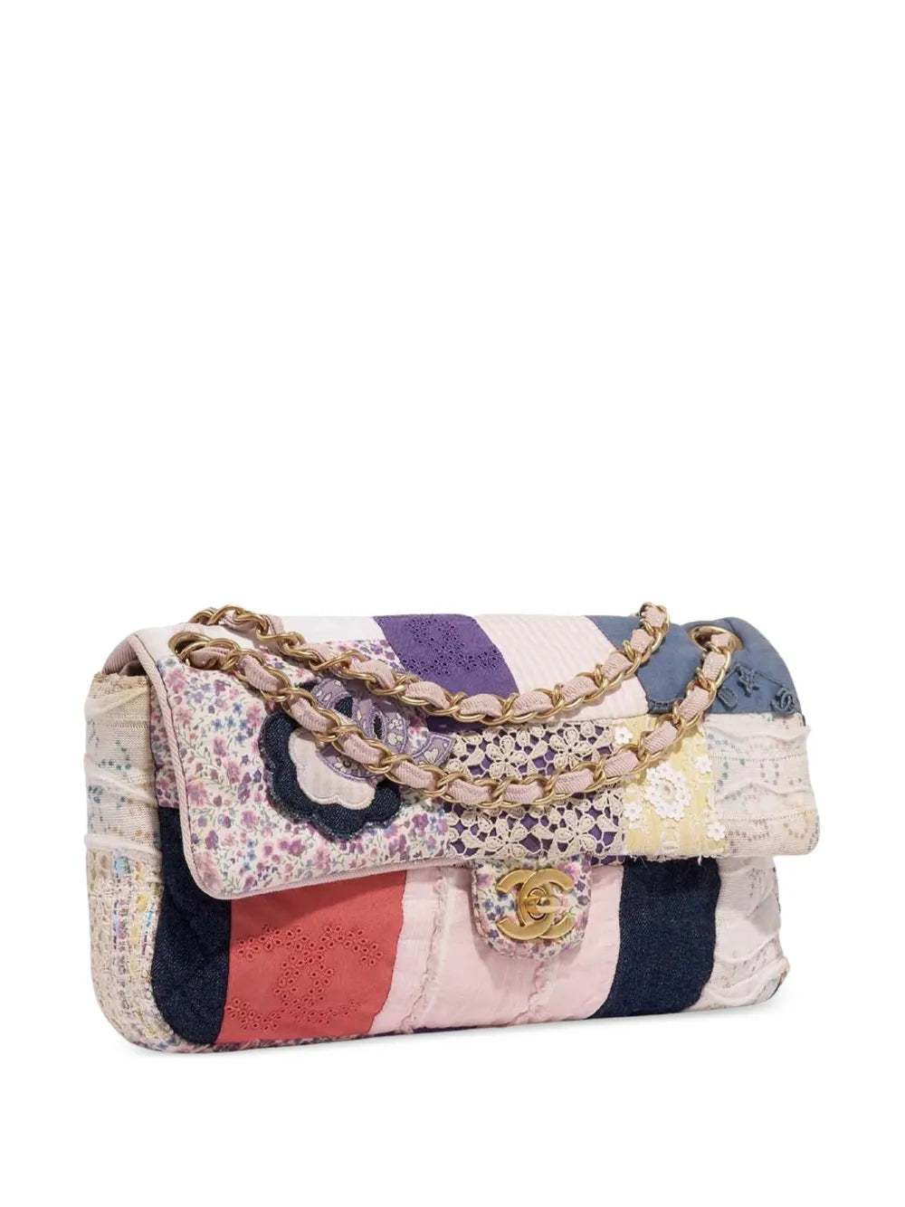 Chanel Pre Owned 2006 Small Patchwork Classic Flap Shoulder Bag — Same as shown — Size One Size — Back View