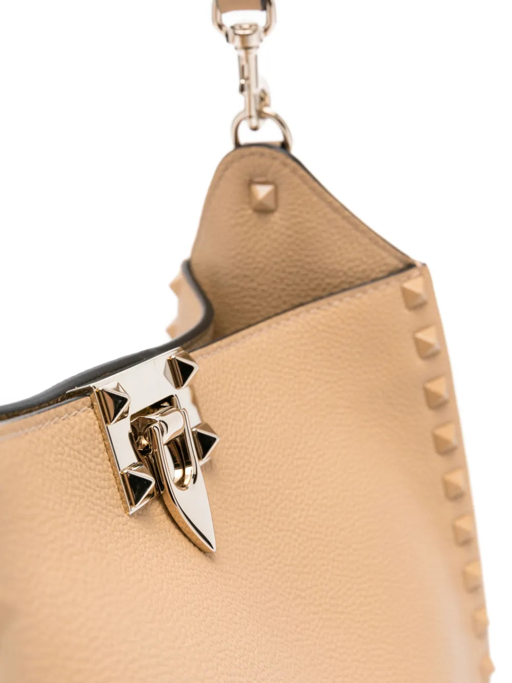 Valentino Garavani Rockstud Embellished Leather Shoulder Bag — Same as shown — Size One Size — Top View