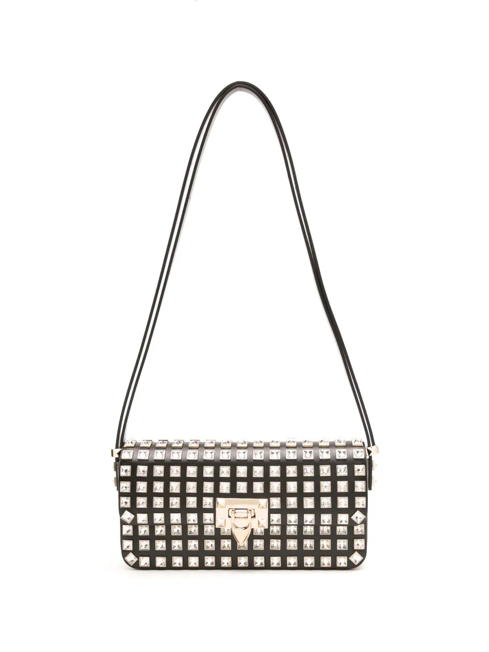 Valentino Garavani Rockstud Ew Leather Shoulder Bag — Same as shown — Size One Size — Front View