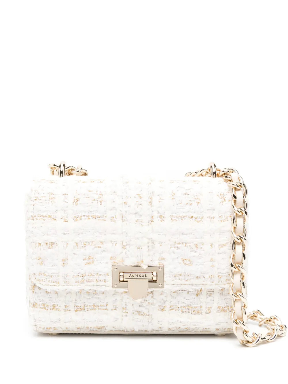 Aspinal Of London Lottie Tweed Shoulder Bag — Same as shown — Size One Size — Front View