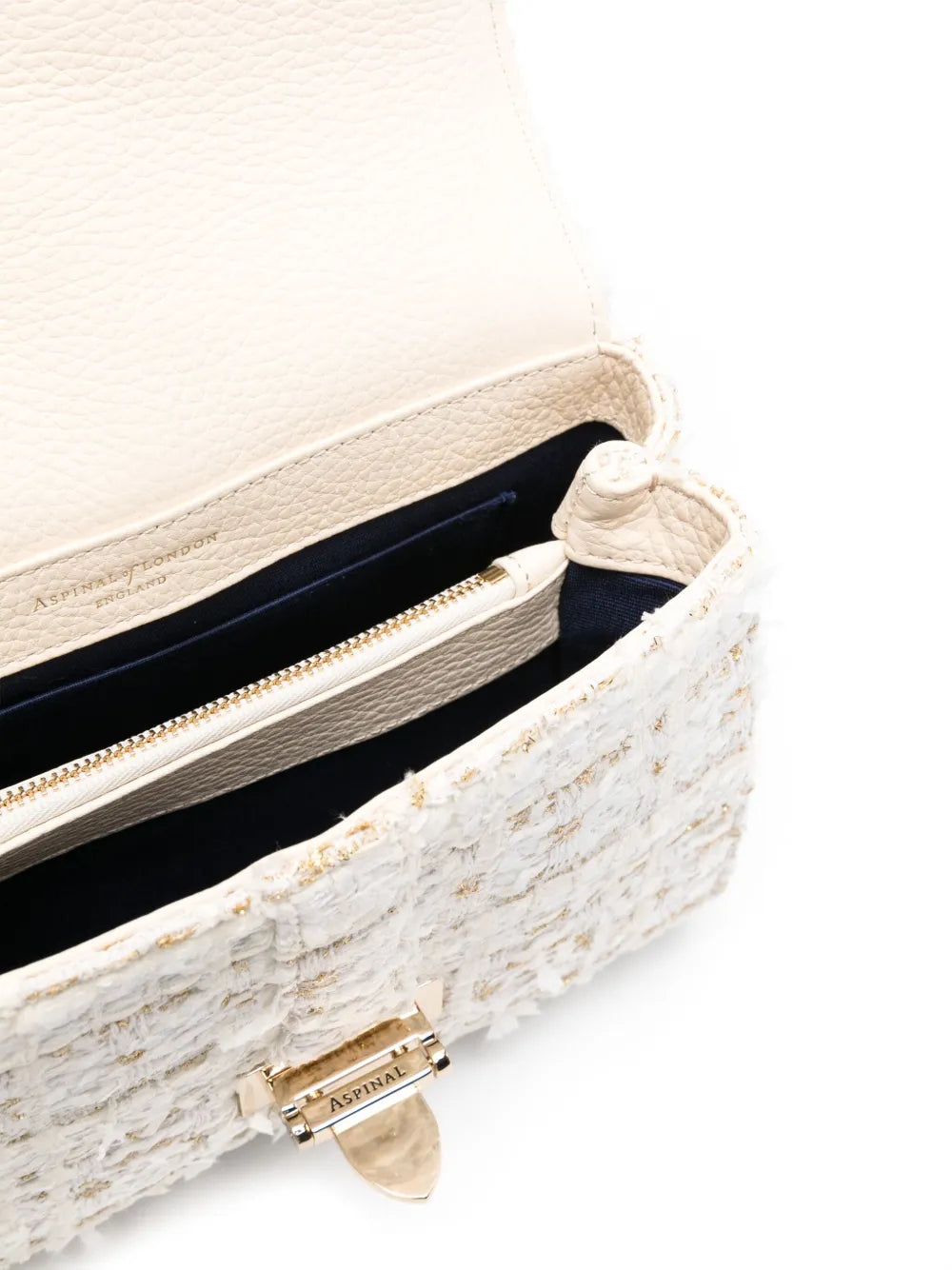 Aspinal Of London Lottie Tweed Shoulder Bag — Same as shown — Size One Size — Top View