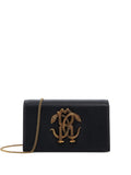 Roberto Cavalli Mirror Snake Metallic Logo Shoulder Bag — Same as shown — Size One Size — Front View