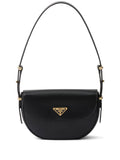 Prada Arque Leather Shoulder Bag — Same as shown — Size One Size — Front View