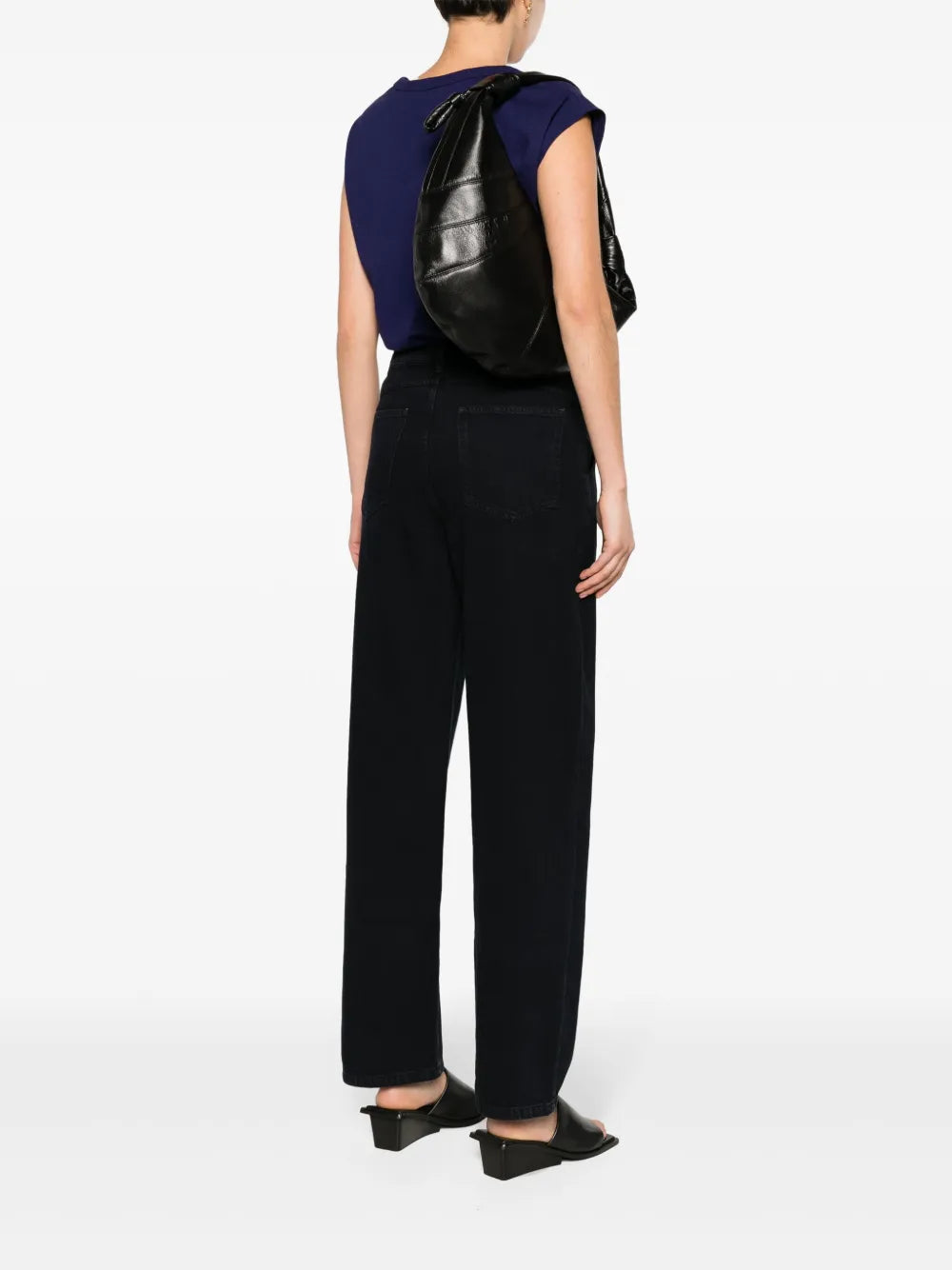 Lemaire Large Fortune Croissant Leather Shoulder Bag — Same as shown — Size One Size — Side View