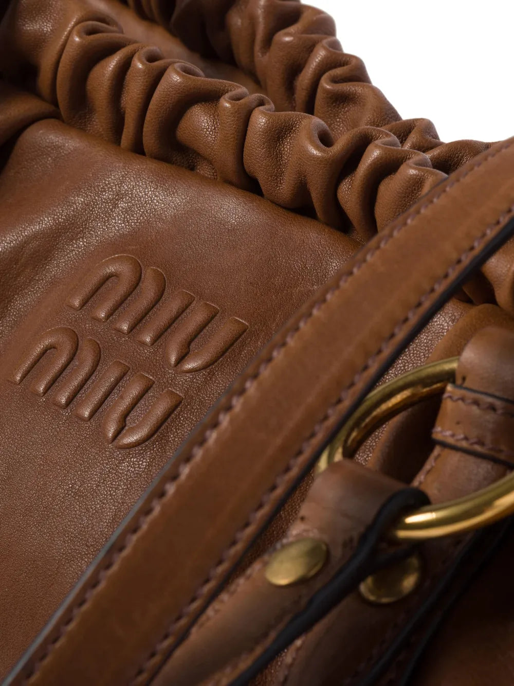 Miu Miu Nappa Leather Shoulder Bag — Same as shown — Size One Size — Detail View