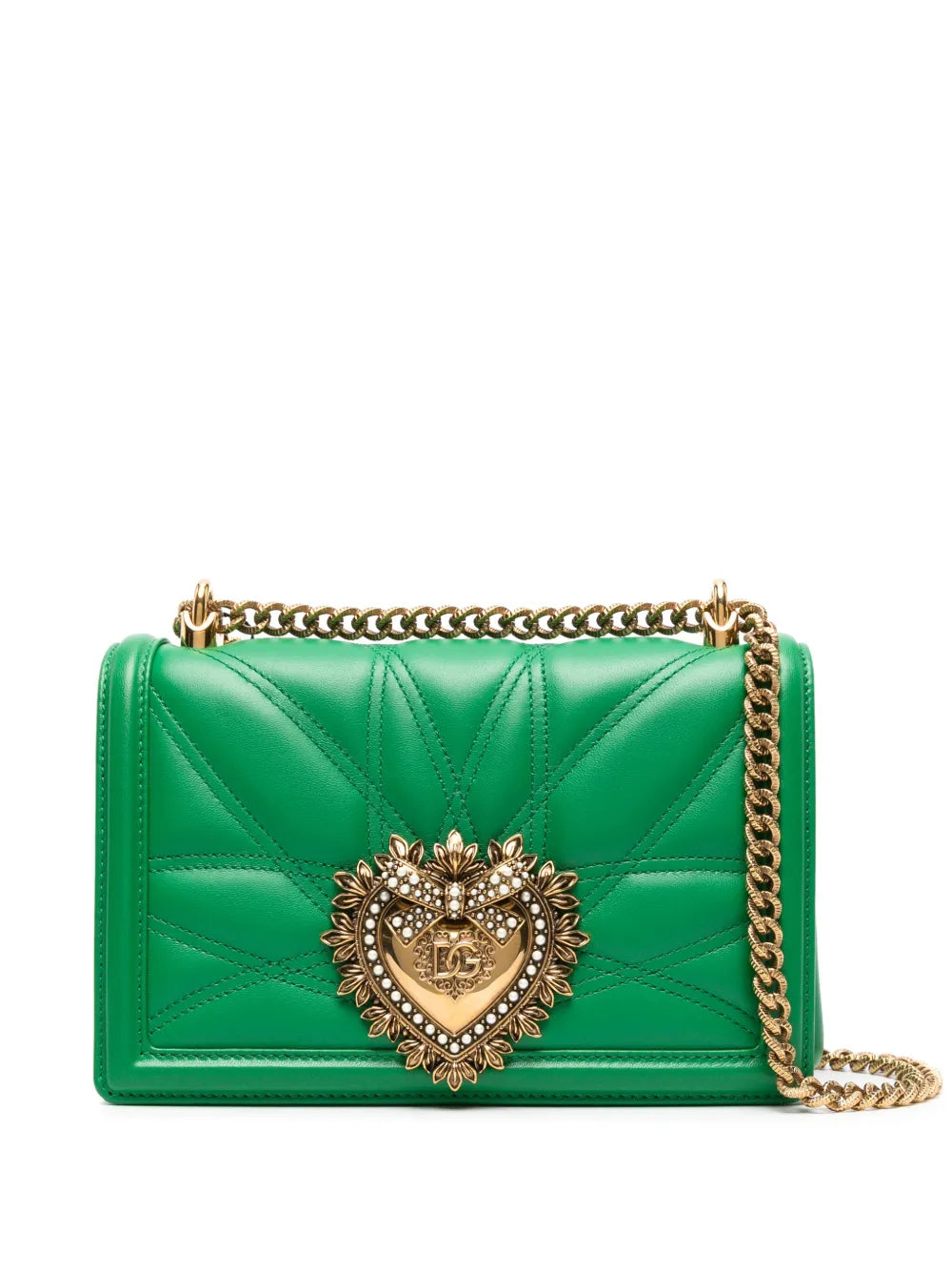 Dolce Gabbana Medium Devotion Quilted Shoulder Bag — Same as shown — Size One Size — Front View