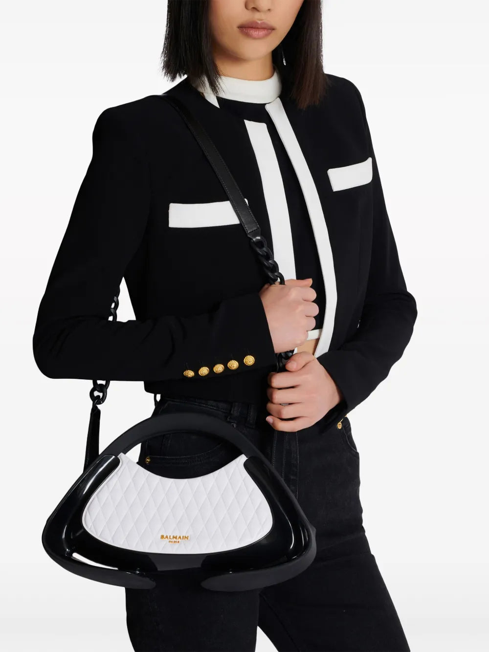 Balmain Medium Jolie Madame Shoulder Bag — Same as shown — Size One Size — Back View